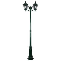 GT-1077 Chester Twin Head Curved Arm Tall Post Light - Powder Coated Finish / B22