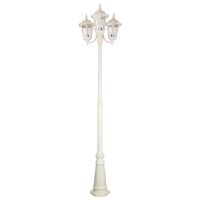 GT-1078 Chester Triple Head Curved Arm Tall Post Light - Powder Coated Finish / B22