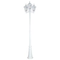 GT-1078 Chester Triple Head Curved Arm Tall Post Light - Powder Coated Finish / B22