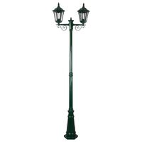 GT-140 Chester Twin Head Tall Post Light - Powder Coated Finish / B22