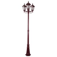 GT-142 Chester Three Head Tall Post Light - Powder Coated Finish / B22