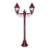 GT-235 Paris Twin Head Short Post Light - Powder Coated Finish / B22