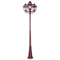 GT-282 Avignon Triple Head Tall Post Light - Powder Coated Finish / B22