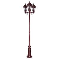 GT-432 Turin Triple Head Tall Post Light - Powder Coated Finish / B22