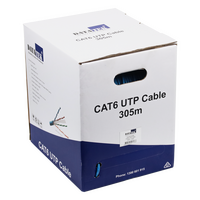 CAT6 UTP Ethernet Cable 24AWG | 305m Length | Oxygen-Free Copper & Flame Retardant | Blue by Bitek Pty Ltd