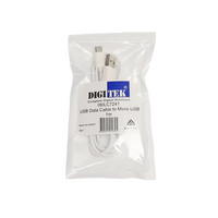 USB 2.0 Male to Micro USB Male Lead | 1M Length | 480Mbit/s Bandwidth | White by Bitek Pty Ltd