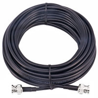 BNC Male to Male Patch Lead | 50 Ohm | Solid Copper Conductor | 10M Length | Black by Bitek Pty Ltd
