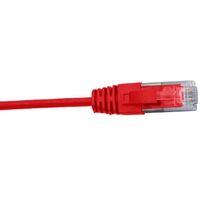 Cat6 RJ45 Patch Lead | 1 Metre | 4 Pair Unshielded | Slim Design | Red by Cabac