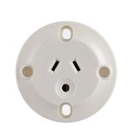 Surface Socket Flush Round Earth | 10A 240V | Recessed Mount | Impact-Resistant by Transco