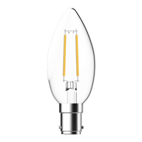 CANDLE 4.2W DIMMABLE  LED FILAMENT LAMP CLEAR 240V - B15