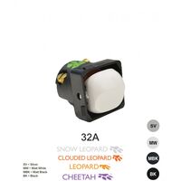 Switch Mechanism 32A 250V | Cat's Eye Design | Matt White Finish by Trader