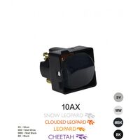 Double Pole Switch Mechanism 10AX 250V | Cat's Eye Matt Black | x5 by Trader