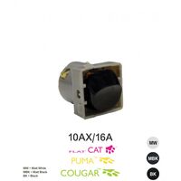 Switch Mechanism 10AX/16A 250V | Matt Black Finish | Pack of 50 by Trader