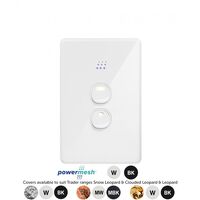 Multi Dimmer Switch 2 Button | 10A Max | 230V White by Trader