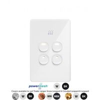 Multi Dimmer Switch 4 Button | 2 Dimmer 2 Relay | 10A Max | White by Trader