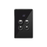 Multi Dimmer Switch 4 Button | 2 Dimmer 2 Relay | 10A Max | Black by Trader