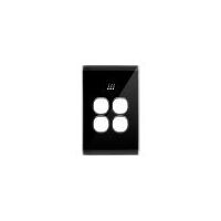 Multi Purpose Switch 4 Button | 5AX Load | Auto-Sensing | Snow Leopard Black by Trader