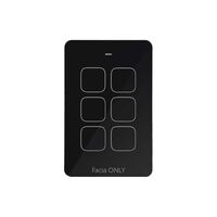 Multi Dimmer Switch 6 Button | Glass Facia | Black Finish by Trader