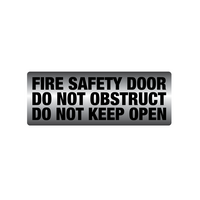 Fire Safety Door Sign | UV-Protected PVC | Metal Finish | Clear Message by Firebox