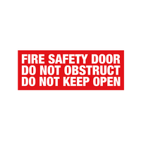 PVC Fire Safety Door Sign | UV-Protected | Clear Message | Indoor/Outdoor Use by Firebox