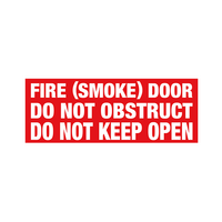 PVC Fire Smoke Door Sign | UV-Protected Material | Clear Safety Message | Complies with Fire Regulations by Firebox