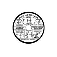 Self-Adhesive PVC Hose Reel Instruction Label | UV-Protected Material | Easy Application | 225mm by Firebox