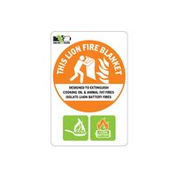 Lithium-Ion Battery Fire Blanket Location Sign | UV-Resistant PVC | Clear Visibility | Safety Compliance by Firebox