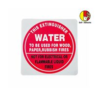 Self-adhesive Air Water Extinguisher I.D Sign | UV-Protected PVC | Easy Application | Durable by Firebox