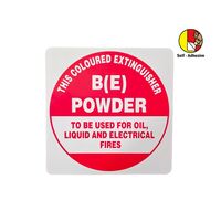 Self-Adhesive Fire Extinguisher I.D Sign | UV-Resistant PVC | Easy Application | BE Extinguisher by Firebox
