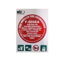 Mobile F-500 Extinguisher I.D Sign | UV-Protected PVC | Clear Identification | Bulk Options by Firebox