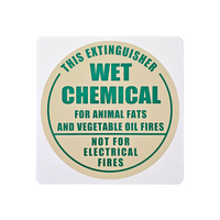 Wet Chemical Extinguisher I.D Sign | UV-Resistant PVC | Compact Size | Clear Identification by Firebox