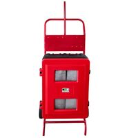 Wheeled Fire Blanket Trolley | UV Rated PVC Cabinet | 205mm Wheels | Holds 2 Extinguishers by Firebox