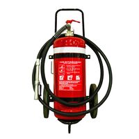 Mobile Wheeled Fire Extinguisher 25kg | 10A:80B:C:E Rating | Powder Coated Steel | Red Finish by Firebox