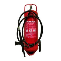 Mobile Wheeled Fire Extinguisher 50kg | 10A:80B:C:E Rating | Powder Coated Steel | Red Finish by Firebox