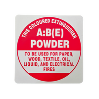 ABE Fire Extinguisher I.D Sign | UV Resistant PVC | Compact 190mm Size | Clear Identification by Firebox