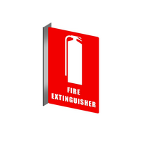 PVC Fire Extinguisher Location Right Angle Sign | UV-Protected | Indoor/Outdoor Use | 150mm x 225mm by Firebox