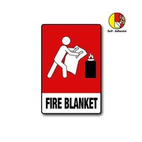 Self-Adhesive Fire Blanket Location Sign | UV-Resistant PVC | Easy Application | 225mm x 150mm by Firebox