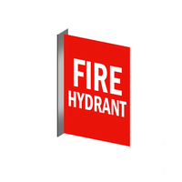PVC Fire Hydrant Location Right Angle Sign | UV-Protected | Clear Visibility | Single Unit by Firebox