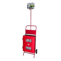 Wheeled Fire Blanket Trolley | UV Rated PVC Cabinet | 205mm Wheels | Holds 2 Extinguishers by Firebox