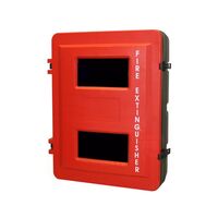 Double Plastic Fire Extinguisher Cabinet | Suits 4.5kg-9.0kg DCP & 3.5kg CO2 | Lockable with Strap | Durable by Firebox