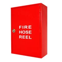 Fire Hose Reel Cabinet with Turn Lock | Powder Coated Steel | UV Protected Red | 36m & 50m Compatible by Firebox