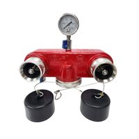 Dual Booster Valve-Bottom Outlet BI Assembly | 304 Stainless Steel | 2,100 kPa Working Pressure | Painted Red by Firebox