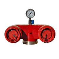 Dual Booster Valve Storz Assembly | 304 Stainless Steel | 2100 kPa Working Pressure | Red Finish by Firebox