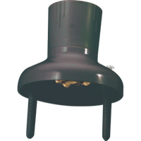 Batten Holder with Plug | Durable Design | Ideal for Residential & Commercial Use | Black by Dexton