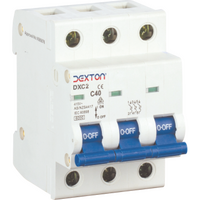 3 Pole MCB 6KA | 10, 16, 20, 25 Amps | Reliable Circuit Protection | Three-Phase Design by Dexton