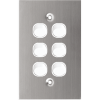 Six Gang Stainless Steel Switch | Durable & Corrosion Resistant | Vertical Configuration by Dexton