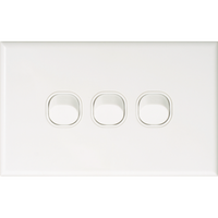 Slim Three Gang Switch Plate Cover | Modern Design | Compatible with Three Gang Configurations by Dexton