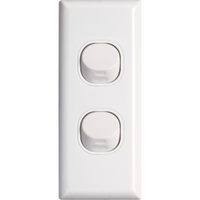 Standard Double Architrave Switch | Vertical Design | Durable Build | Indoor Use by Dexton