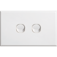 Standard 2 Gang Cover Plate | High-Quality Plastic | Smooth Finish | 10 Pack by Dexton