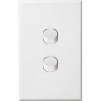 Standard Two Gang Switch | 16 Amps Rating | Slim Design & Vertical Orientation by Dexton